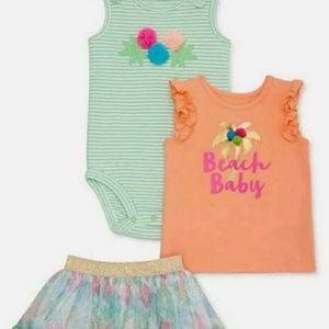 Girls tropical outfit sz  6/9 months  nwt